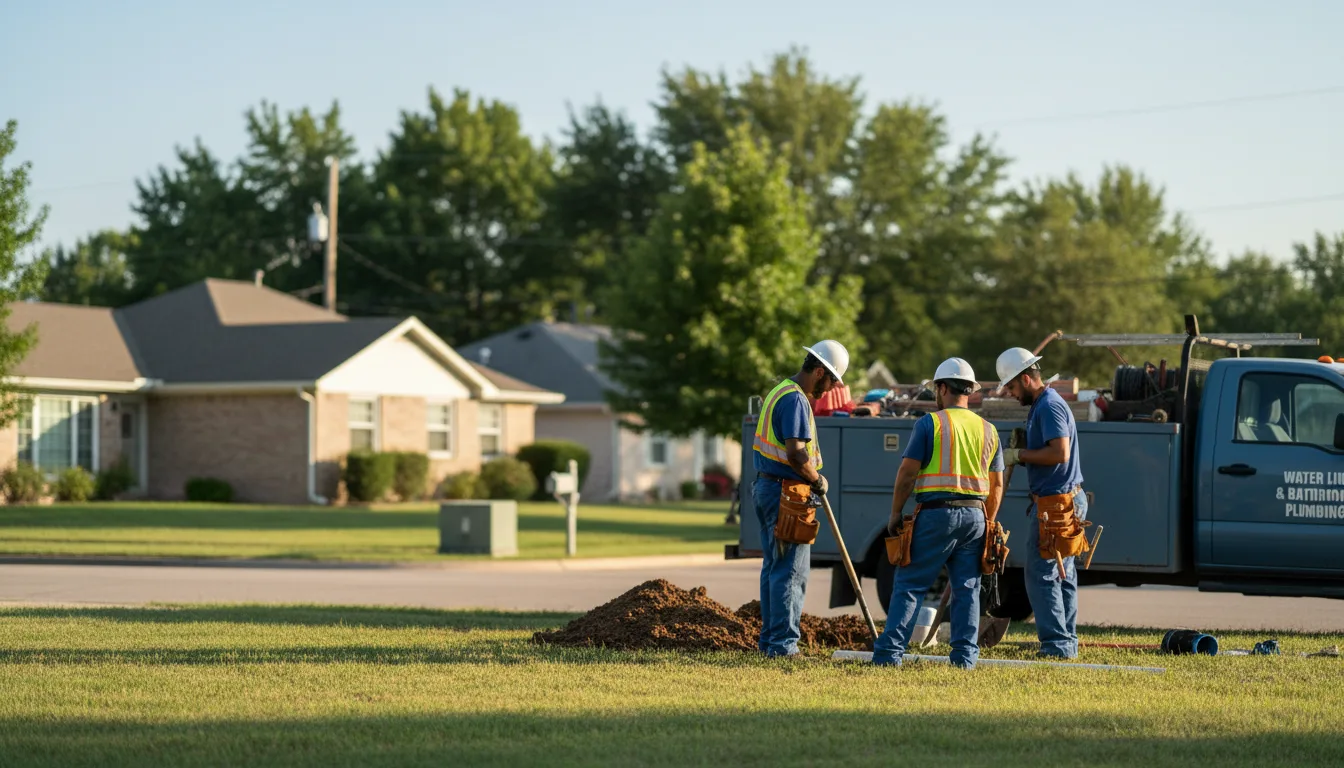 Residential water line and bathroom plumbing service in Iuka, IL